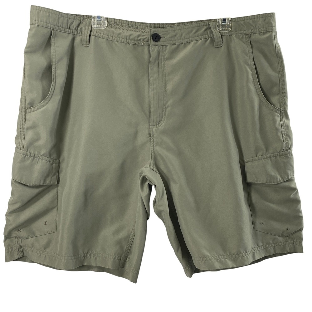 Magellan Cargo Shorts Mens 40 Green Water Repellent Hiking Fishing Utility Gorp